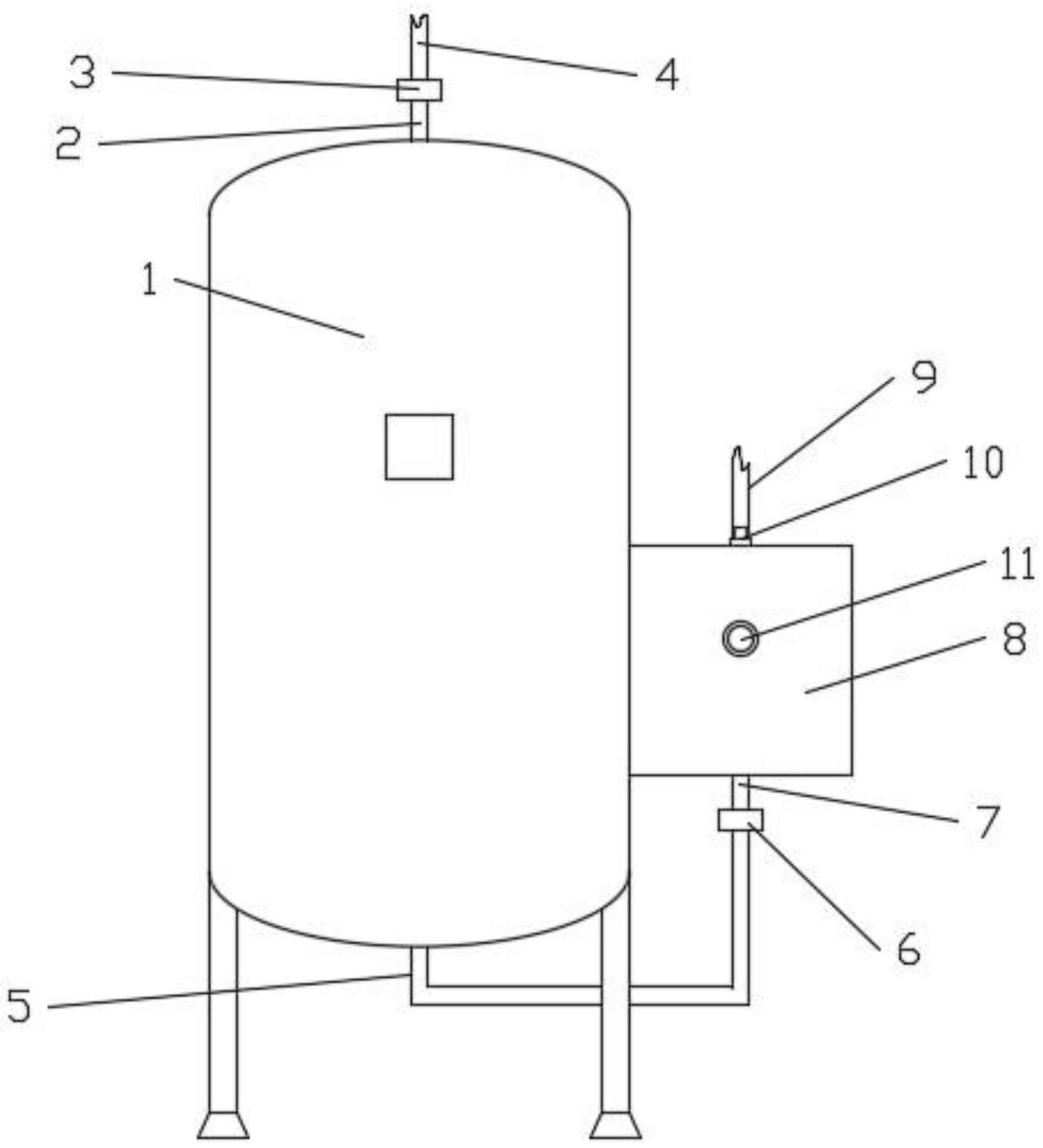 一种胶乳加工中用于废气分离的储气罐的制作方法
