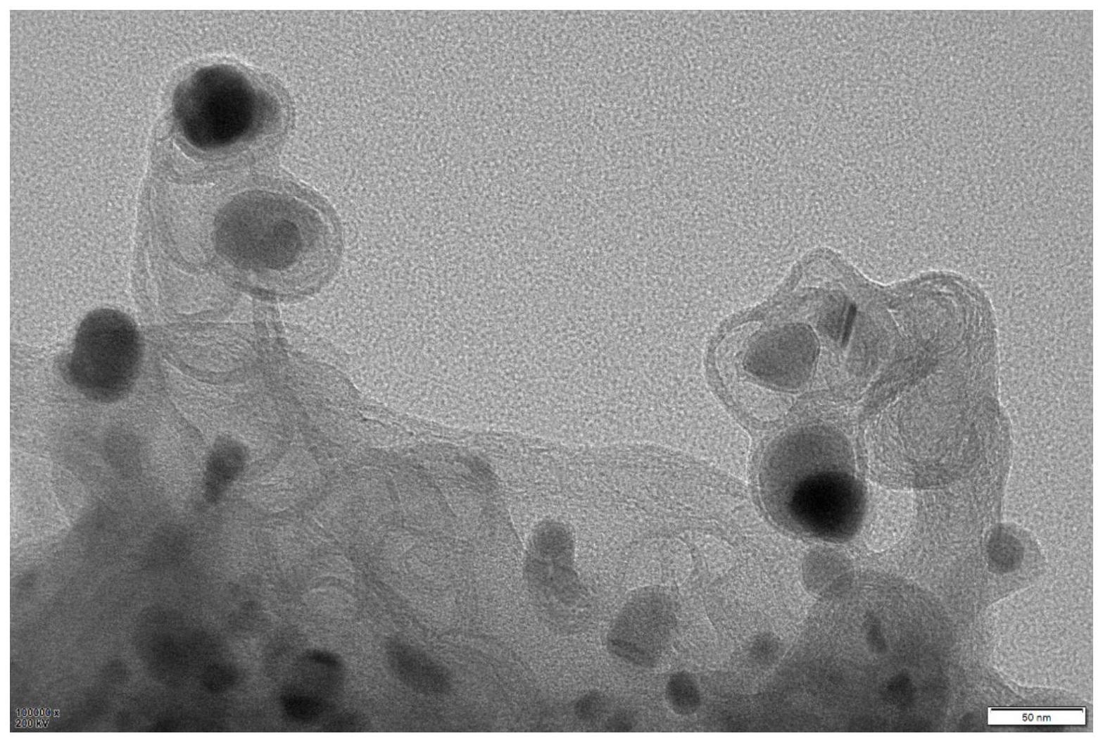 一种氮掺杂碳纳米管封装镍纳米颗粒骨架及其制备与应用