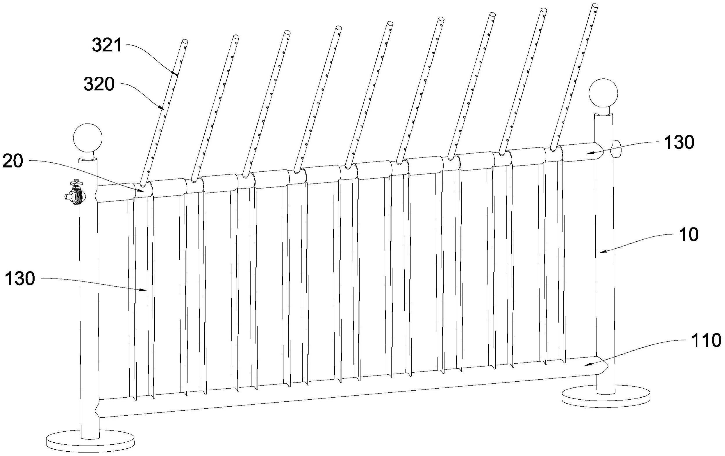 一种可调式喷淋降尘建筑护栏的制作方法