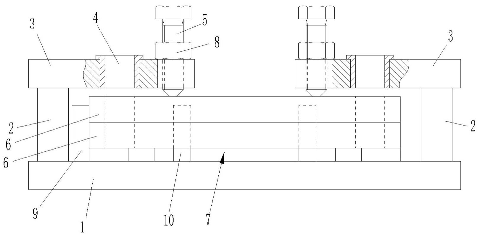 一种塔机附着框架上使用的法兰板钻模工装的制作方法