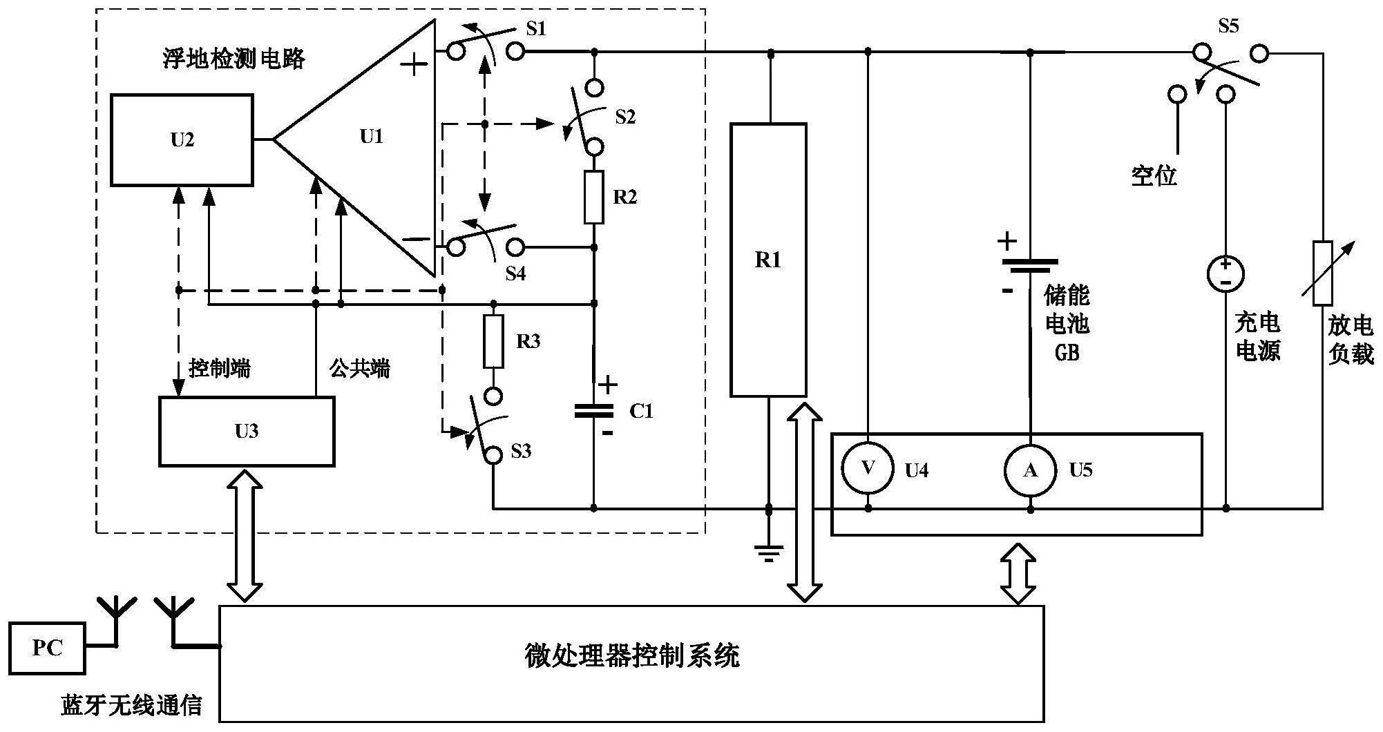 一种储能电池阻抗谱的检测电路及其控制方法