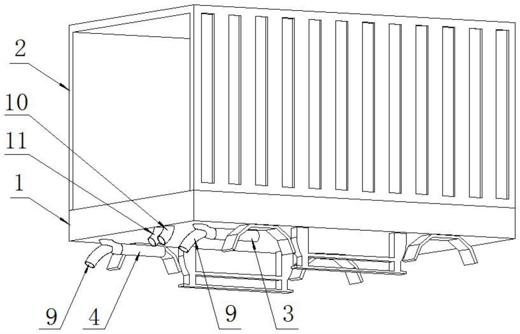 一种货车底板防冻用尾气处理装置的制作方法