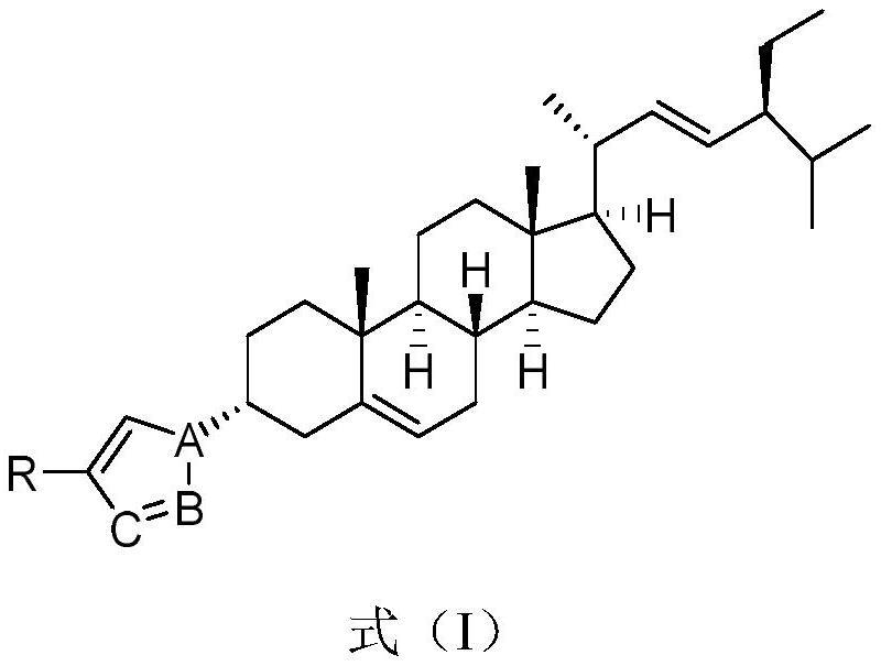 一种豆甾醇三氮唑衍生物及其制备方法与应用
