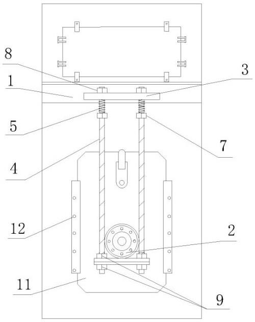 输渣系统板链斗式提升机新型从动轮张紧机构的制作方法