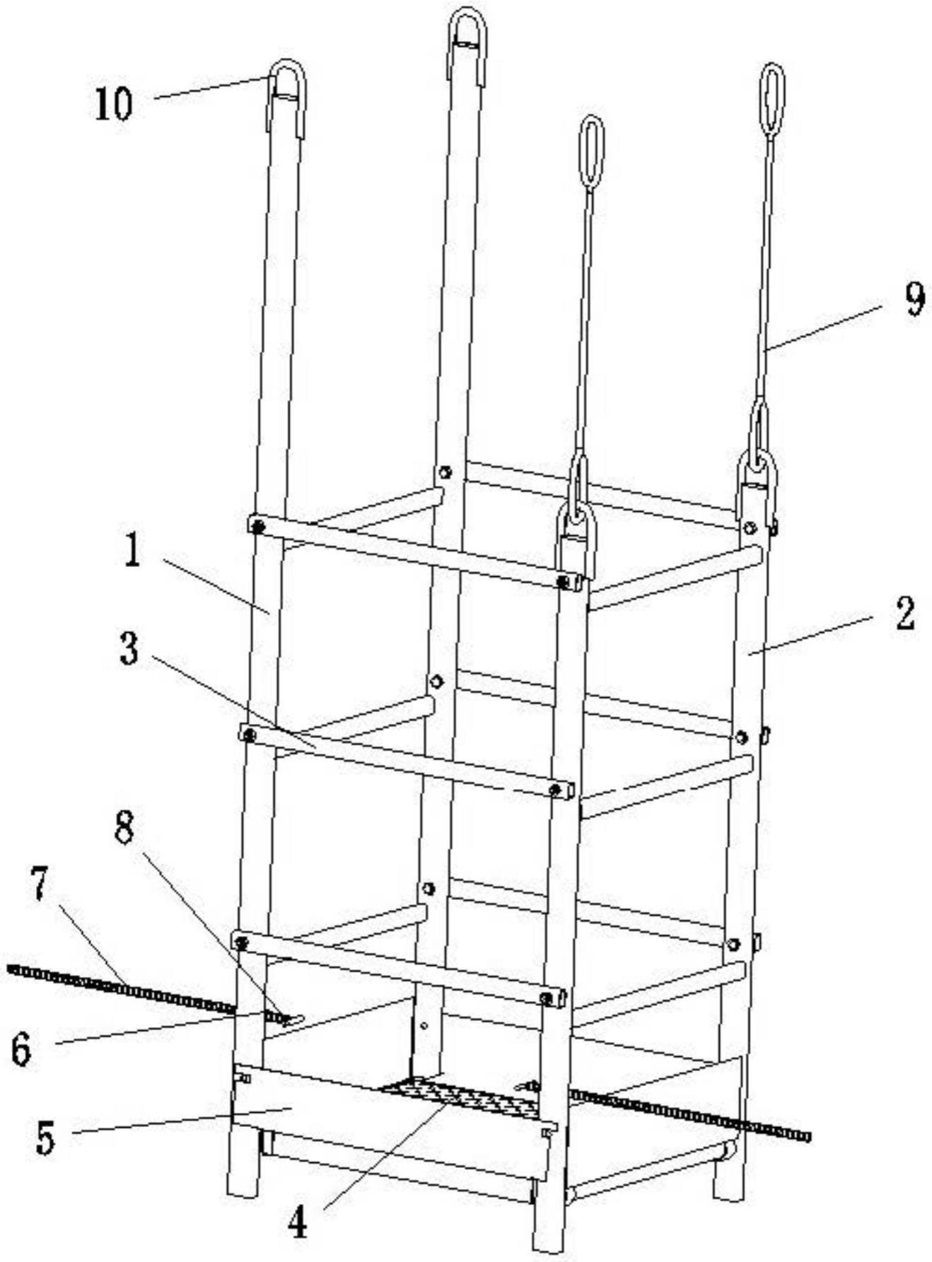 一种新型伸缩折叠吊篮的制作方法