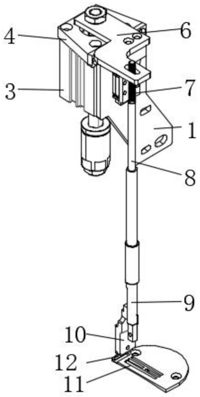 平车双针车切带装置的制作方法