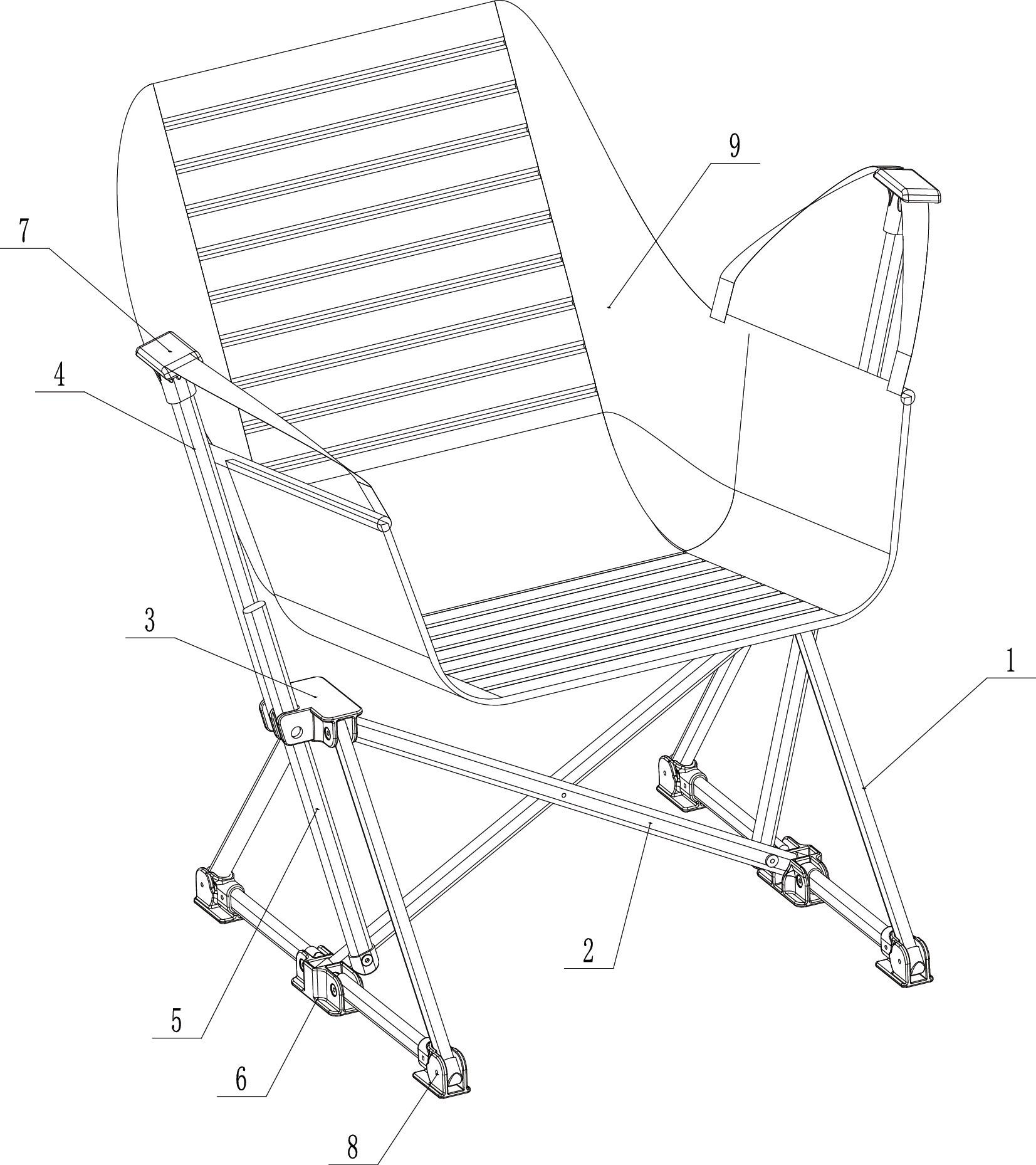 一种快速折叠椅架的制作方法