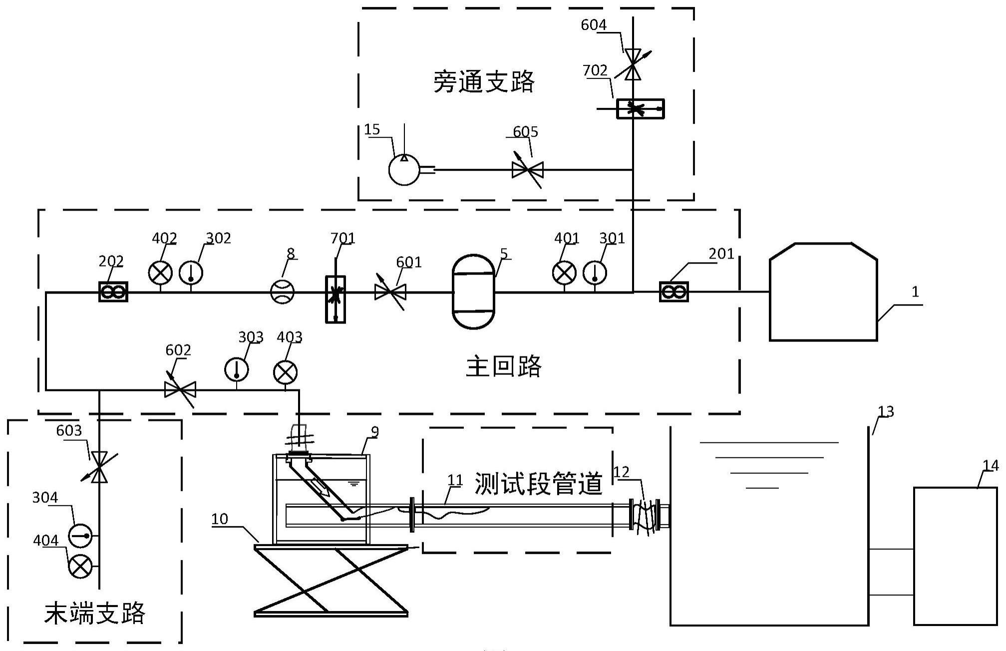 一种防回流的晃荡工况下凝结水锤试验装置