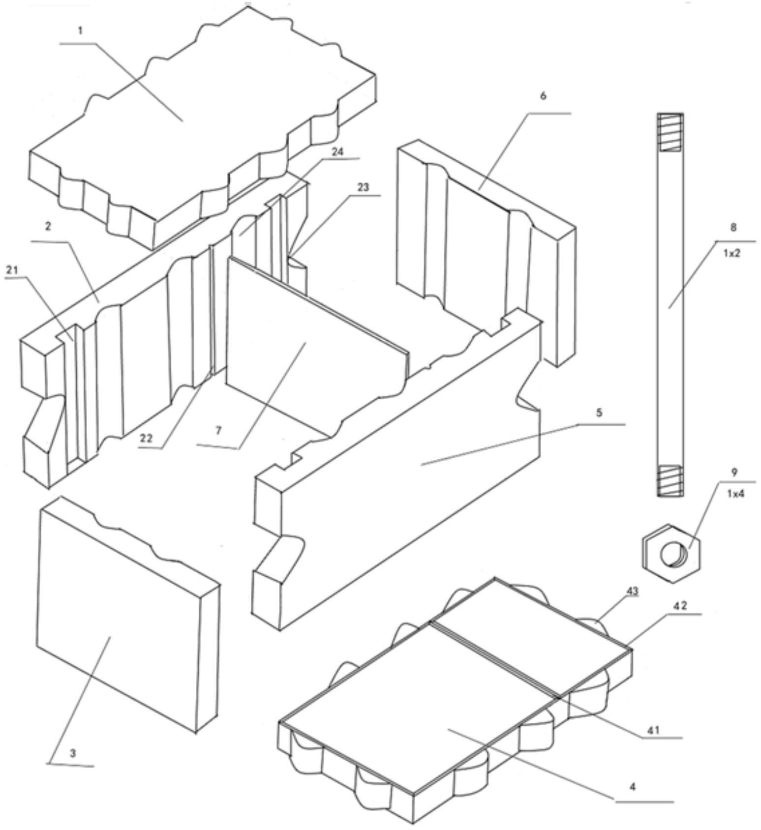 一种特型透水砖成型模具的制作方法