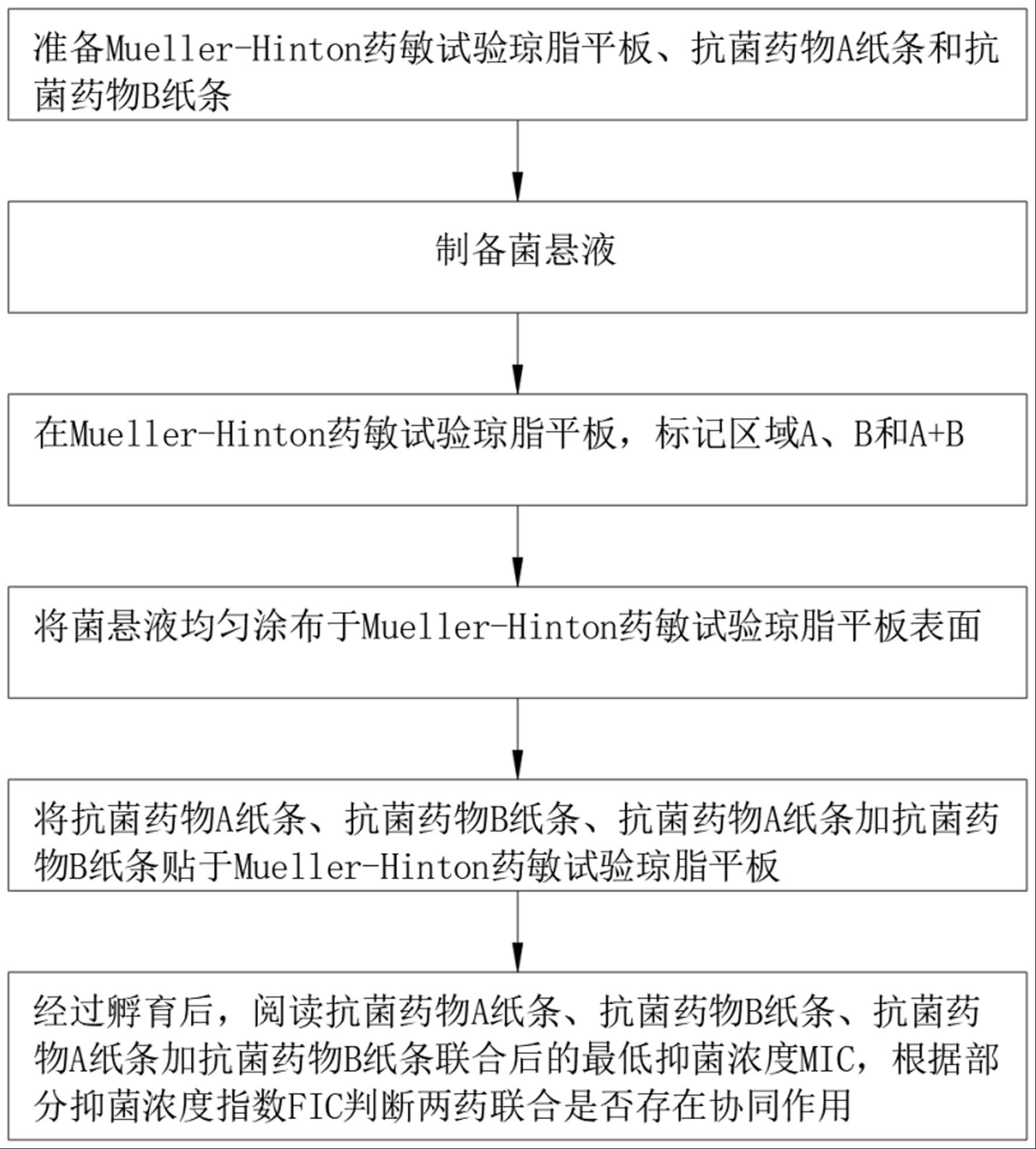 一种纸条交叉联合药敏试验方法