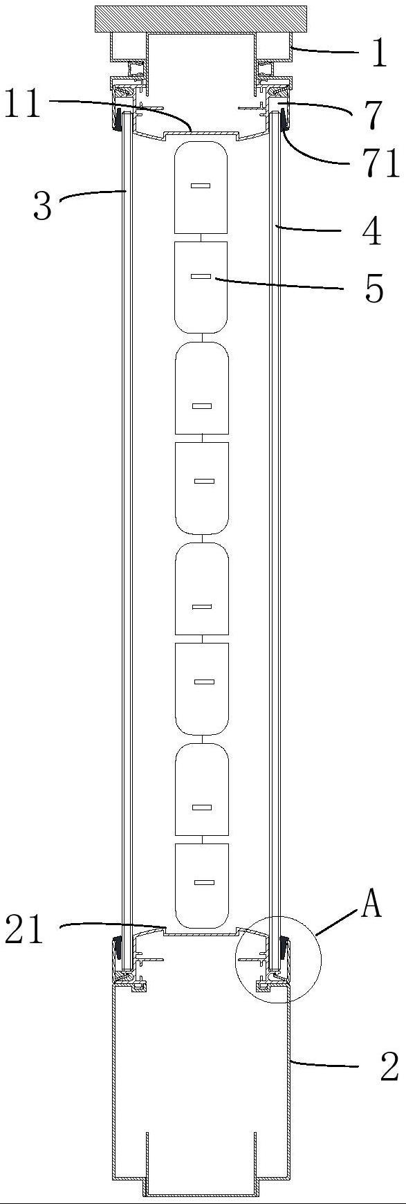 双层玻璃百叶隔断墙的制作方法