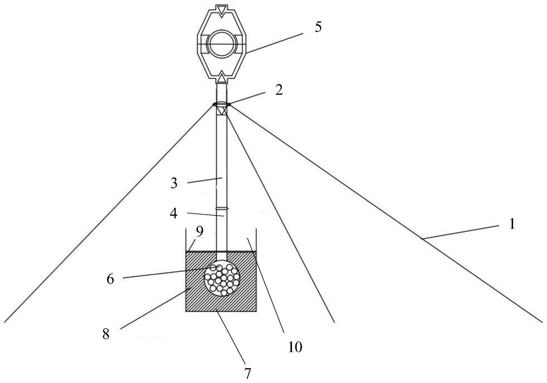 一种自稳定、自平衡式原位监测用棱镜支撑架