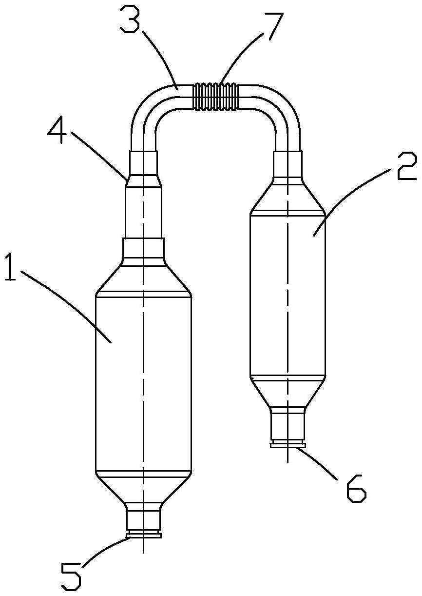 一种双联不锈钢消音器的制作方法