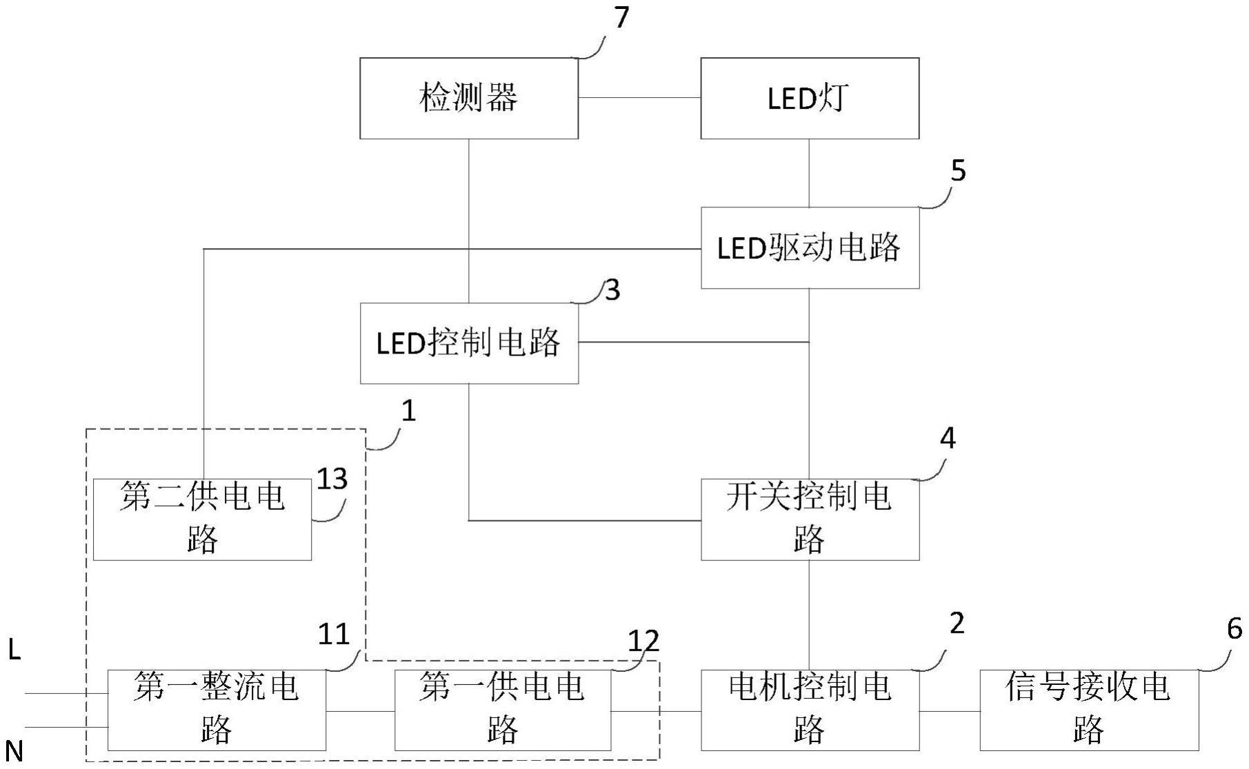 吊扇灯电路图图片