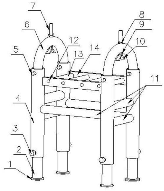 一种简易可调式混凝土泵管支架的制作方法