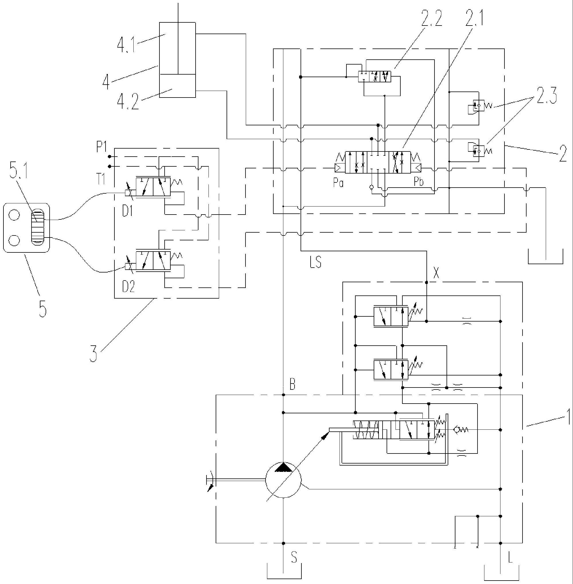 挖掘机拇指夹液压控制系统的制作方法