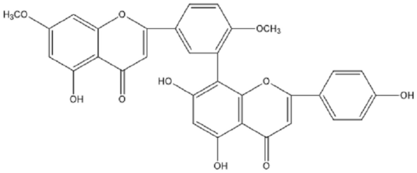 一种银杏双黄酮的制备方法和应用与流程