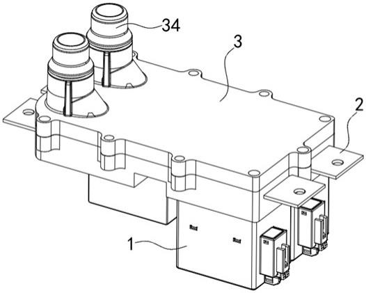 电动车高压控制盒的接触器热管理集成模块的制作方法