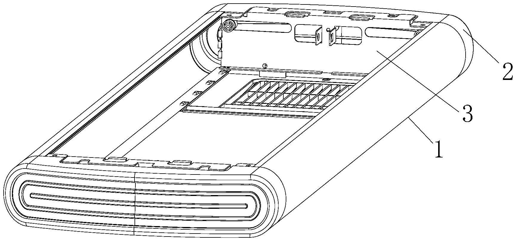 一种晾衣架主机端盖与支架的连接结构的制作方法