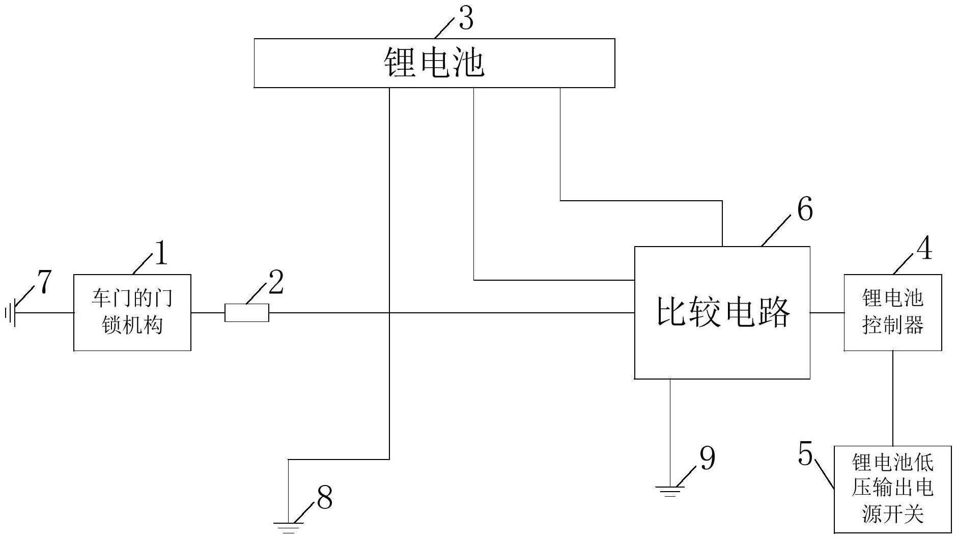 一种锂电池备用电量启动电路与车辆的制作方法