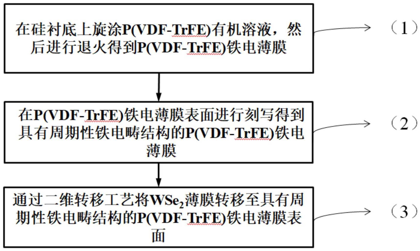 一种周期性铁电极化诱导的WSe2类超晶格及其制备方法与流程