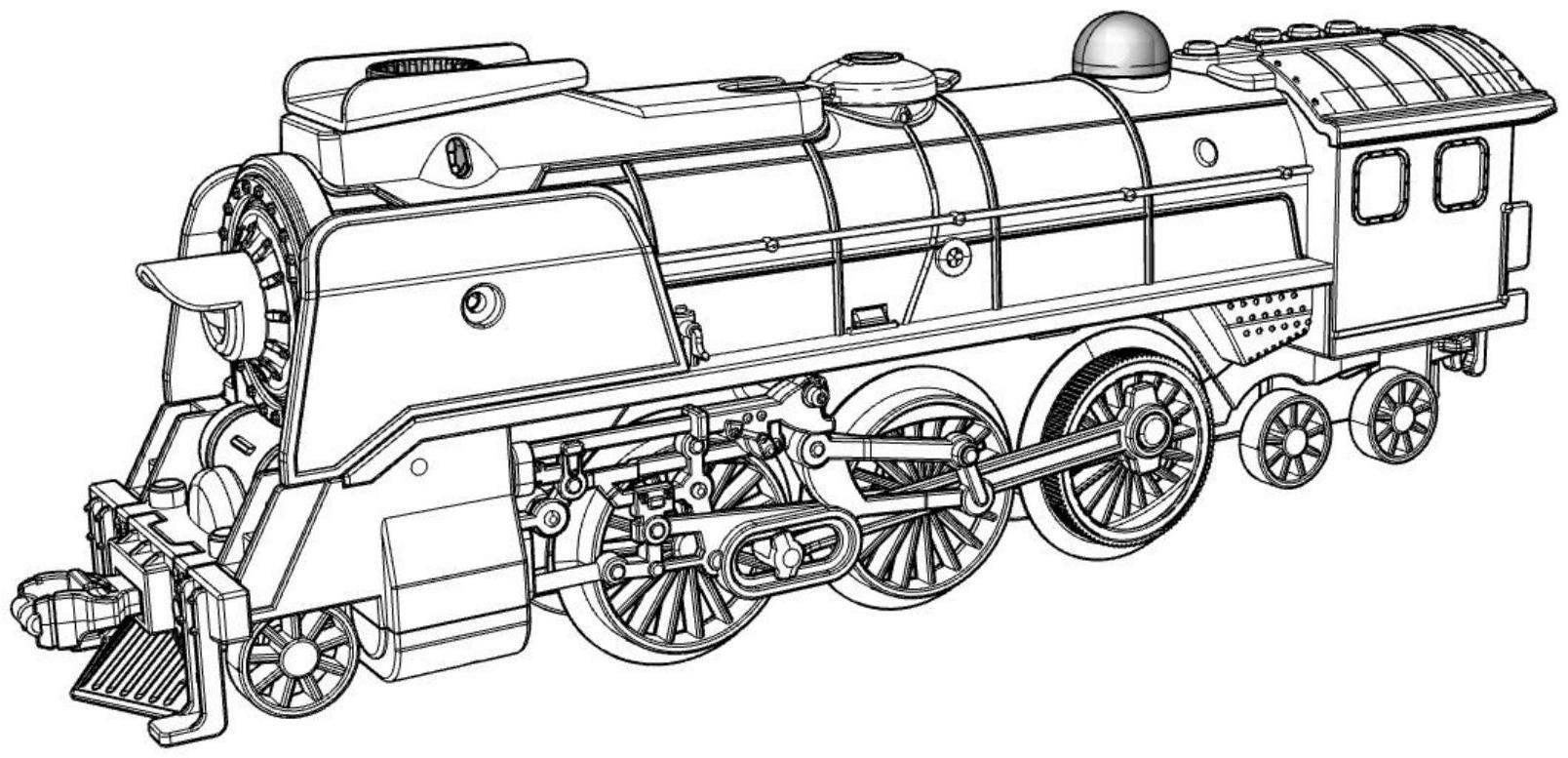 一种喷雾型火车头模型及火车组模型的制作方法