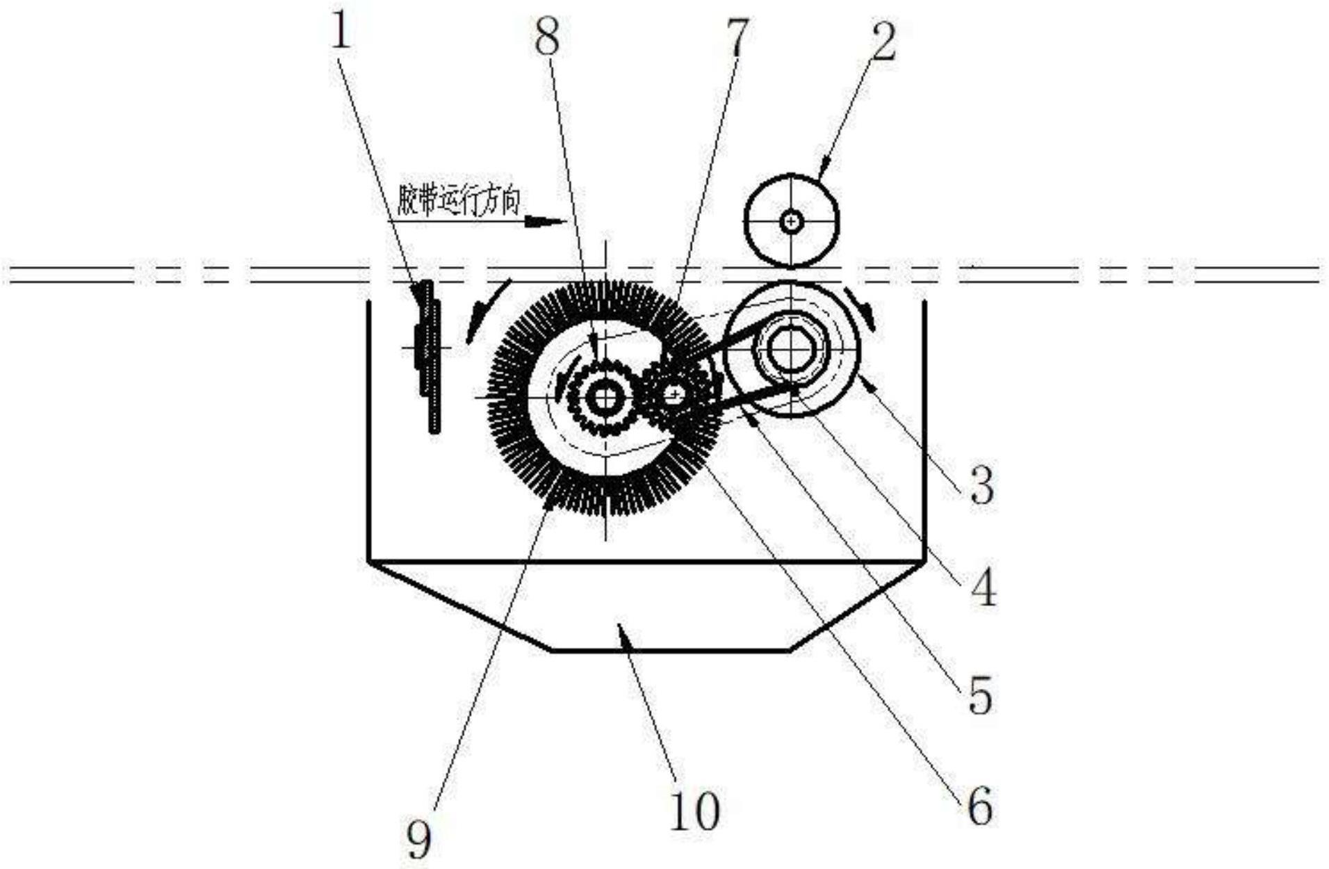 一种用于皮带机高粘性物料的无动力高效清扫装置及其方法与流程