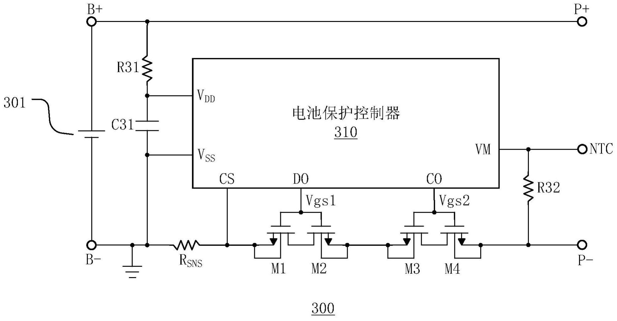 电池保护控制器及电池保护电路的制作方法