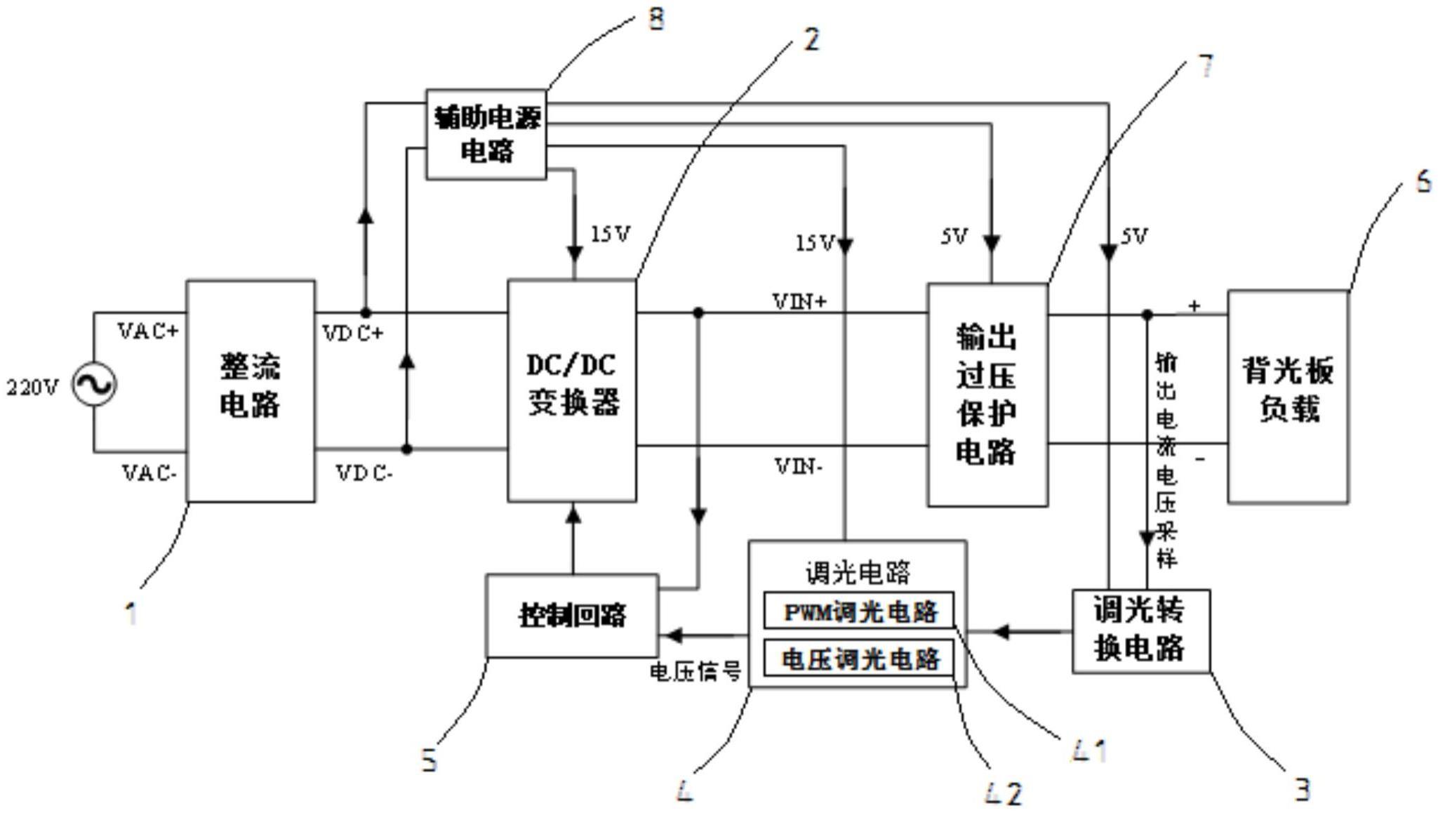 调光模式可调的背光板驱动电路的制作方法