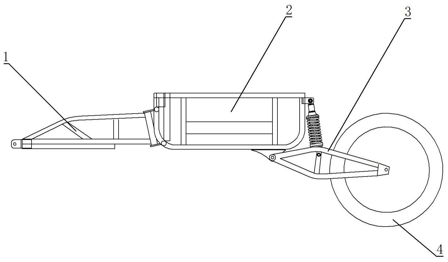 两轮动力车单轮拖车的制作方法