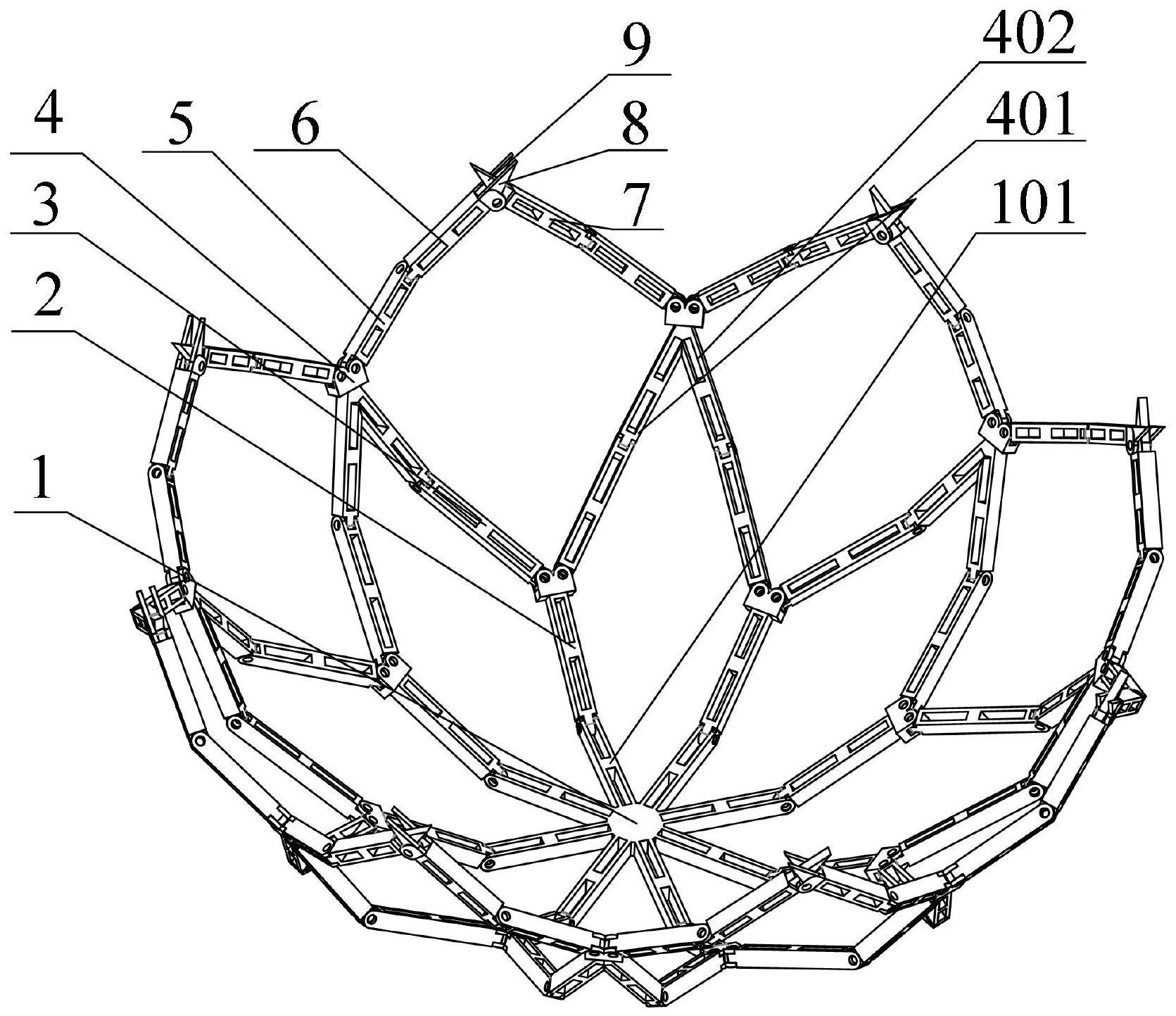 一种可实现平面正八边形/空间球状转换的单自由度折展机构