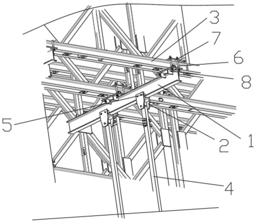 一种造楼机挂架立杆滑动连接装置的制作方法