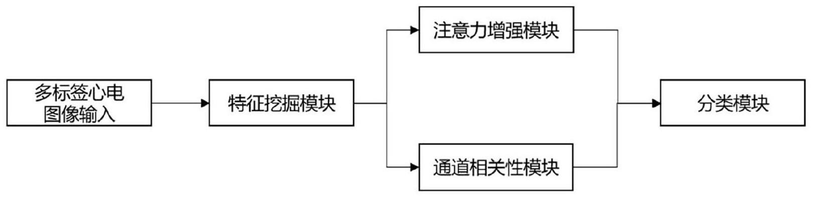 一种基于注意力增强网络的多标签心电图像分类方法