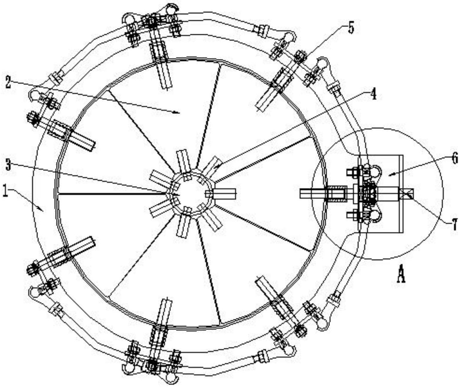 一种圆形花瓣式调节门直联执行器结构的制作方法