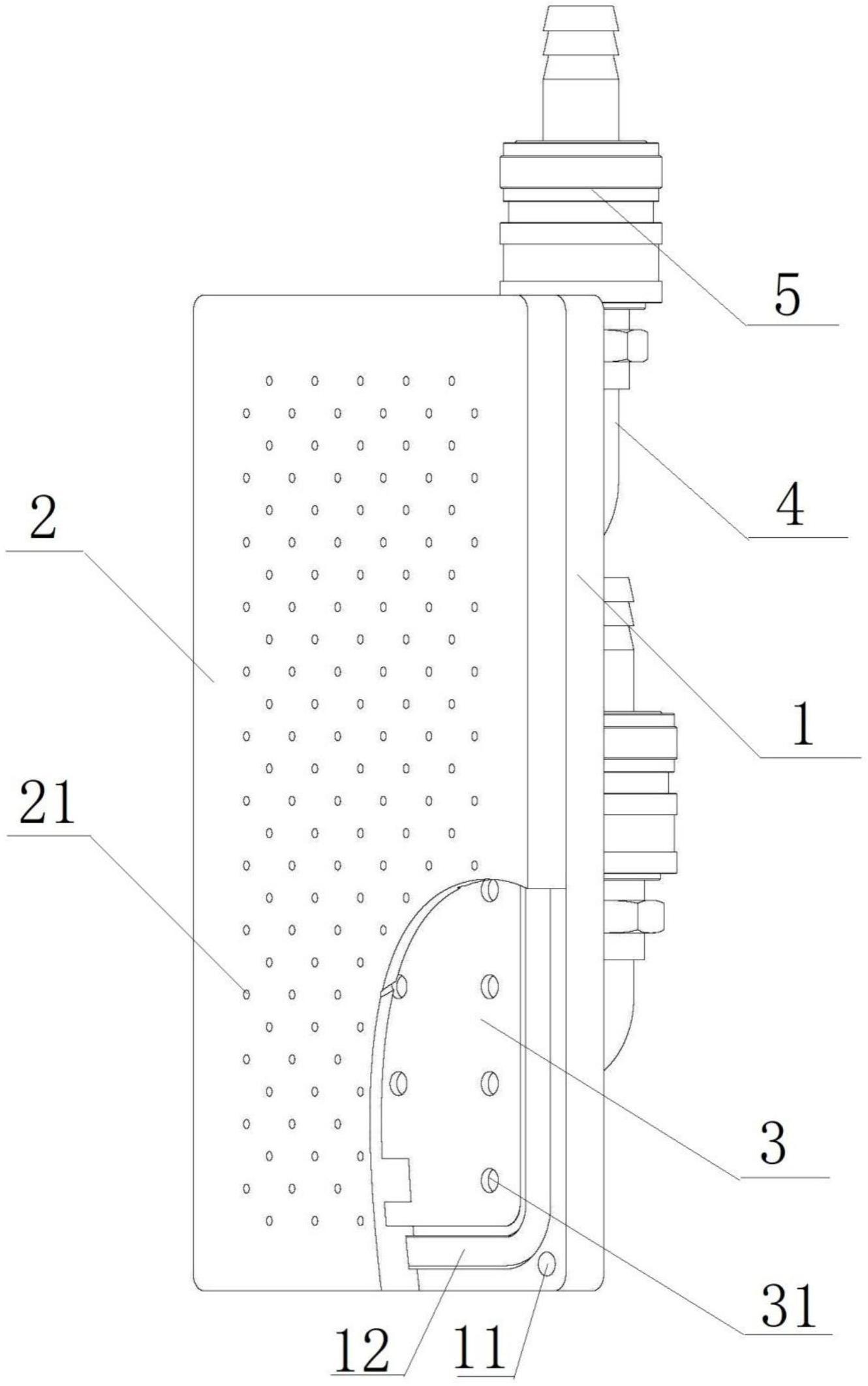 一种用于感应淬火机床的盒形喷水器的制作方法