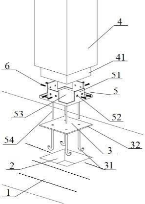一种木结构柱脚与基础的装配式连接结构及其施工方法与流程