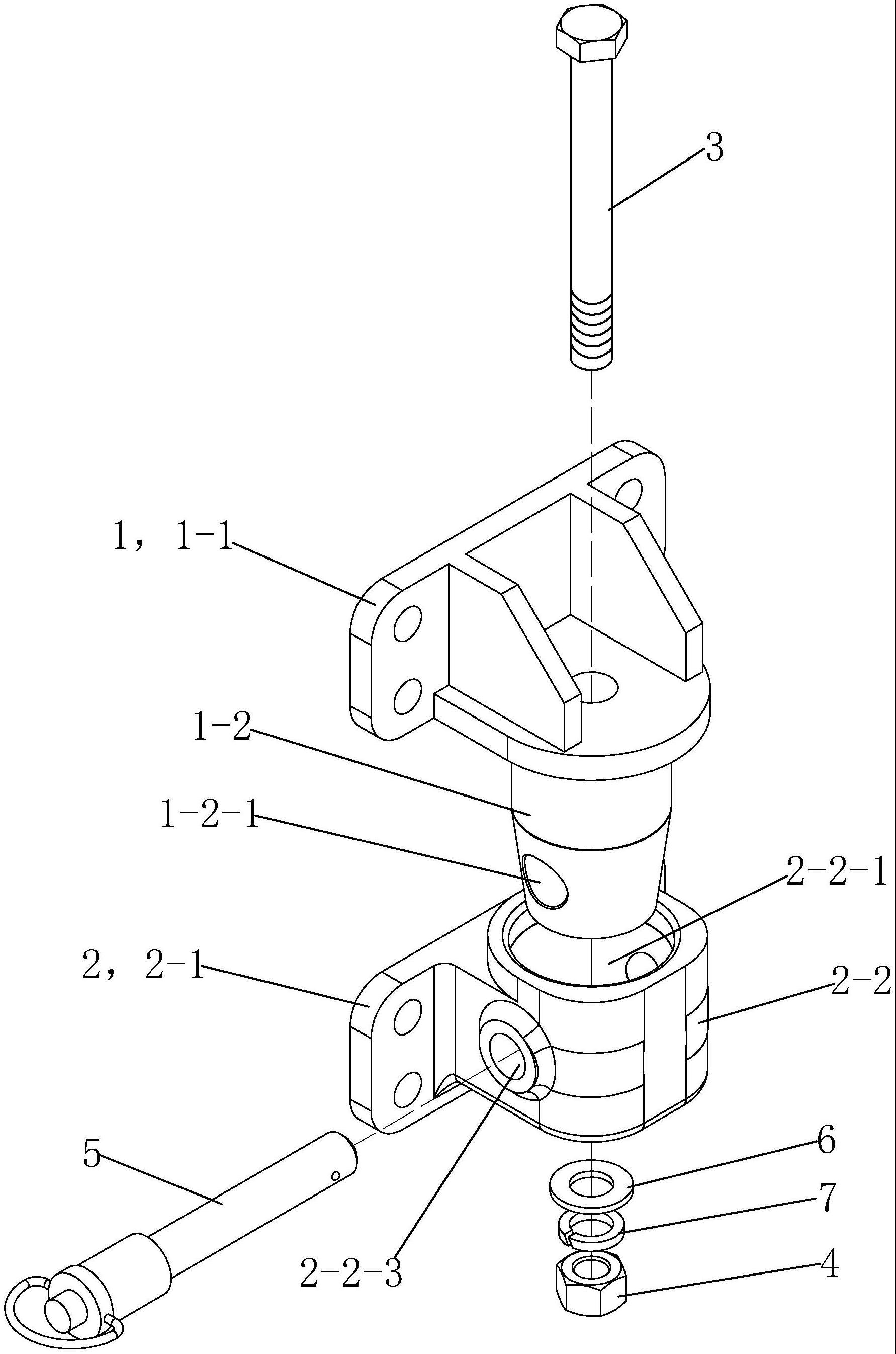 一种防爆电动车电气箱体与车架连接用的连接组合件的制作方法