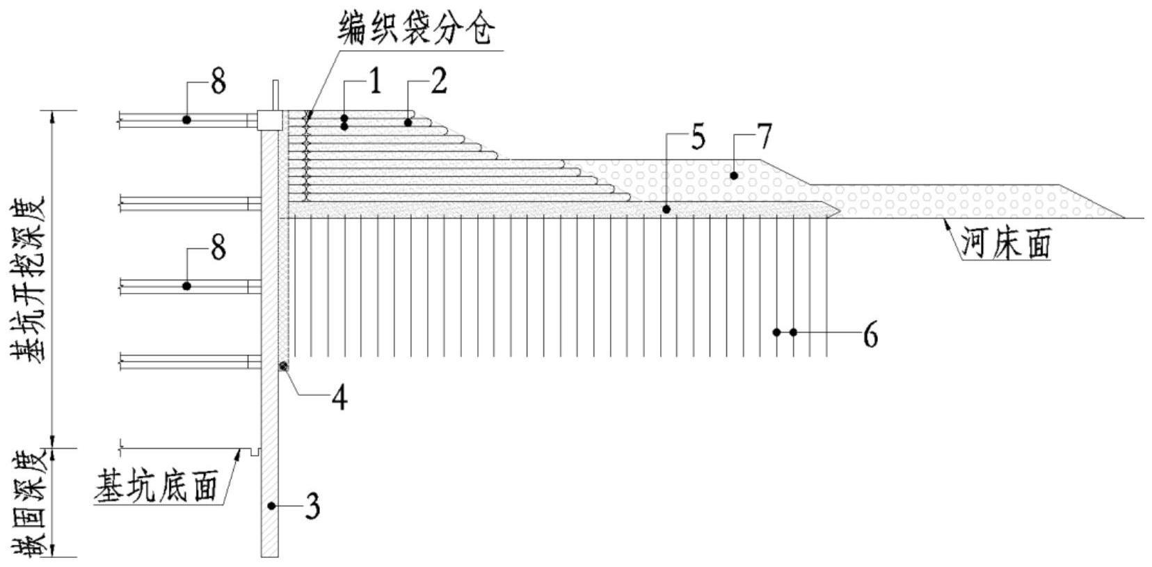 一种软土地基上低阻水比的一体式组合围堰及其施工方法与流程