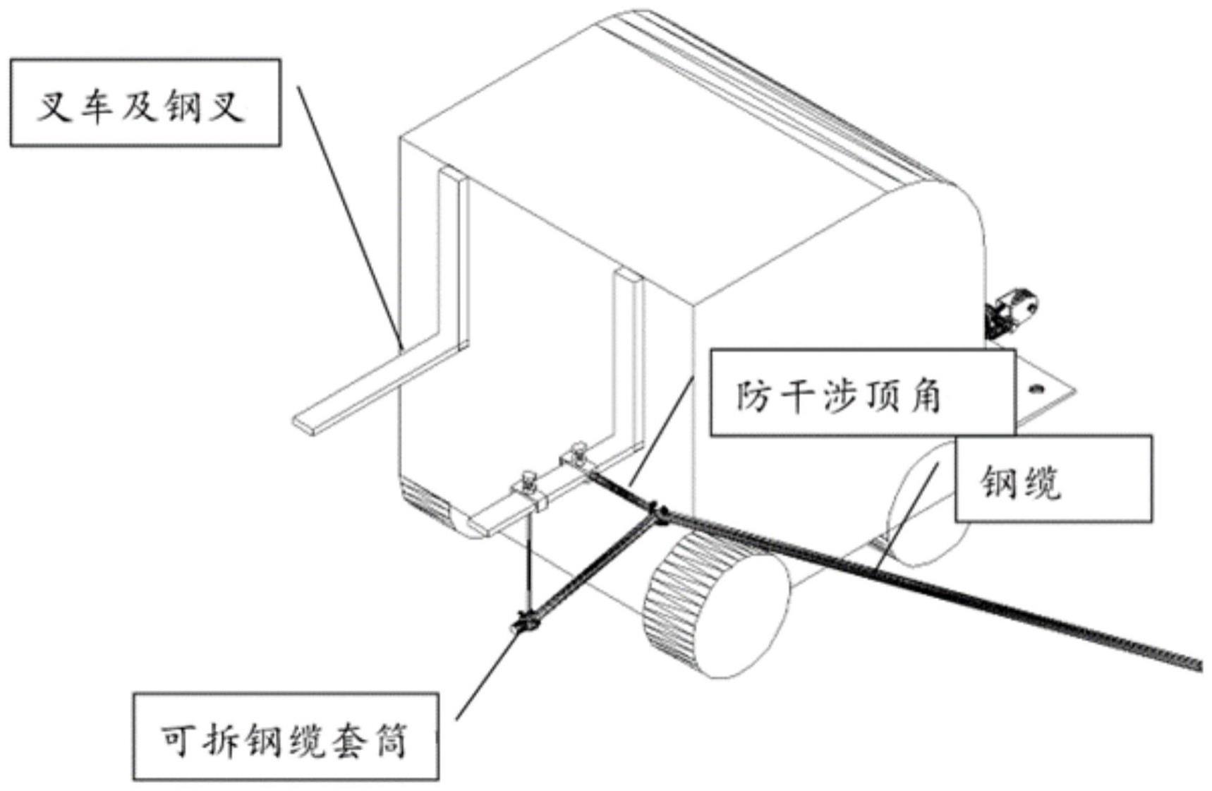 一种长钢缆拖带布置工装和布置方法与流程