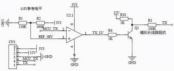 一种TTL电平串口远距离传输电路及其实现方法与流程