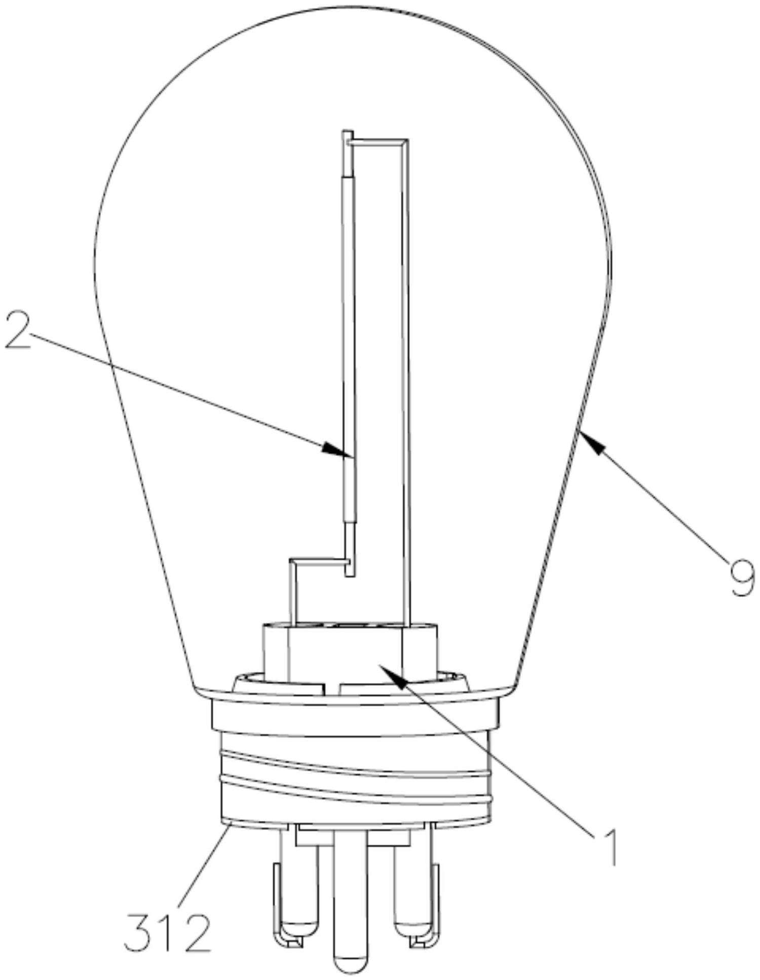 一种插接式芯柱结构及插接式LED灯泡的制作方法