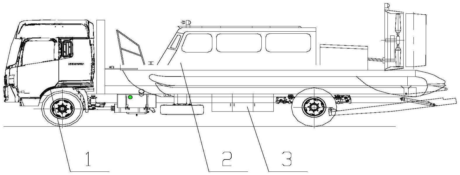 一种自装卸车载式应急救援气垫船的制作方法