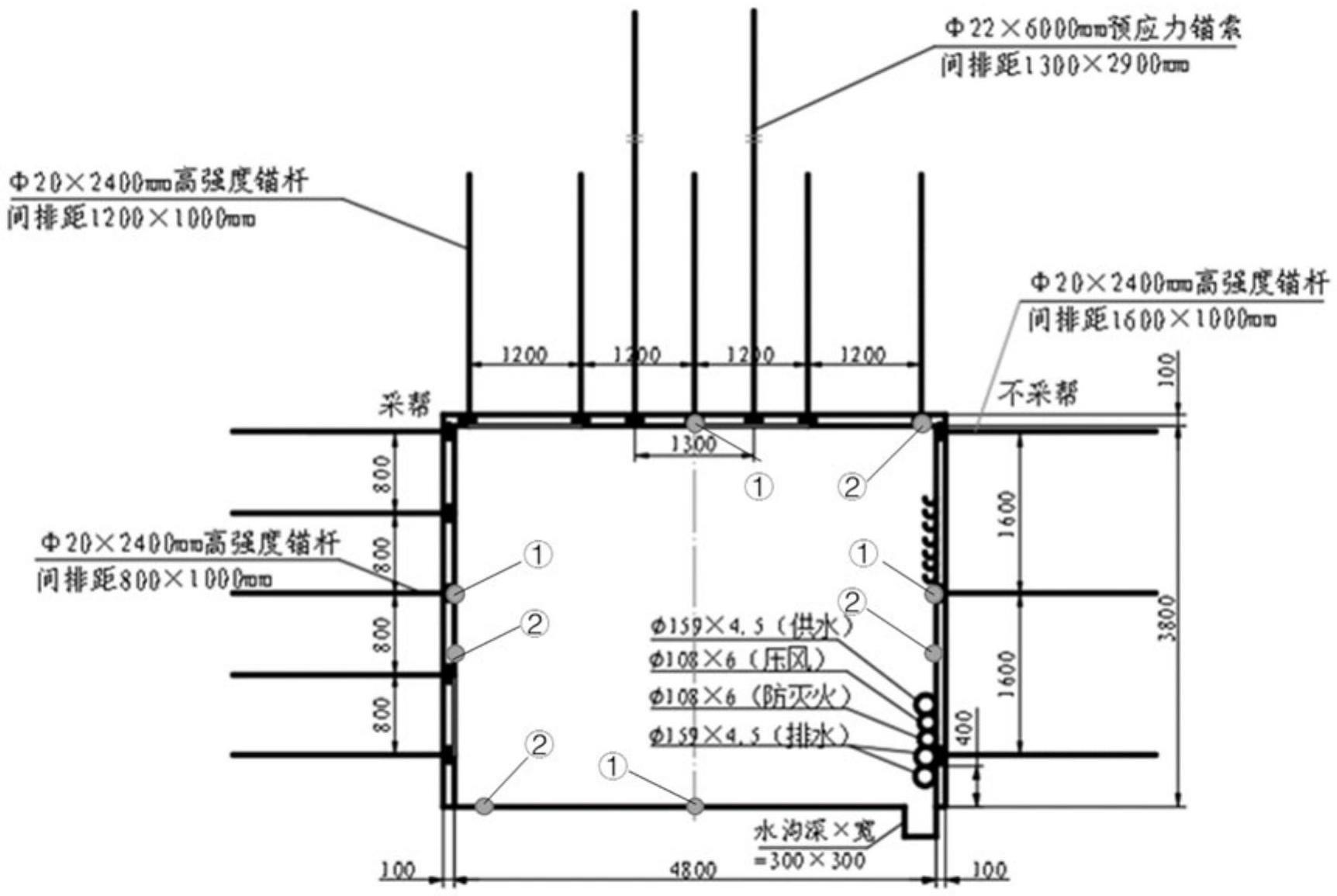 深部高应力巷道联合支护及变形监测系统