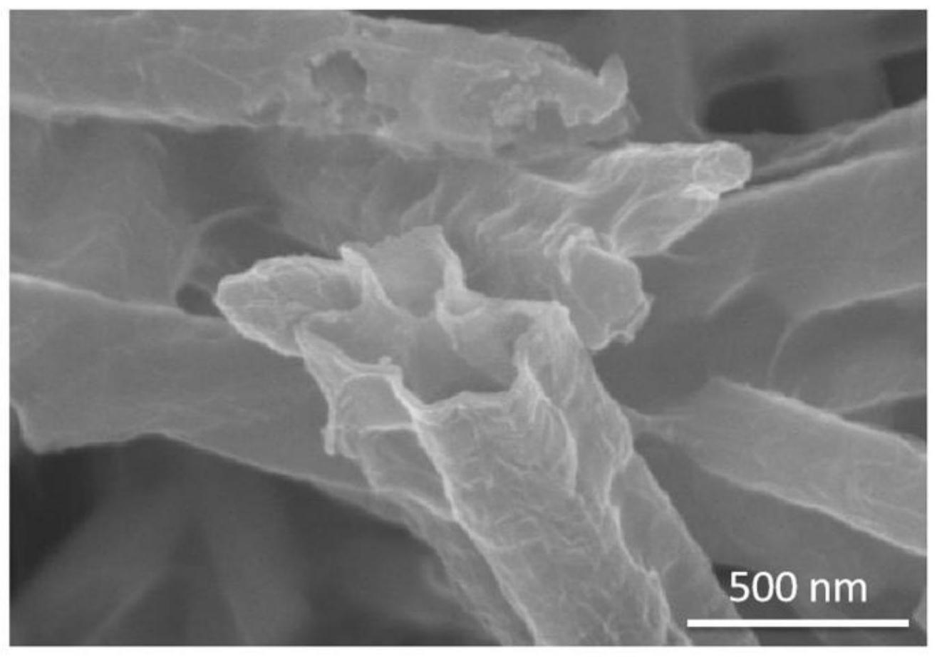 一种氮掺杂的类石墨烯结构的中空碳纳米管材料的制备方法