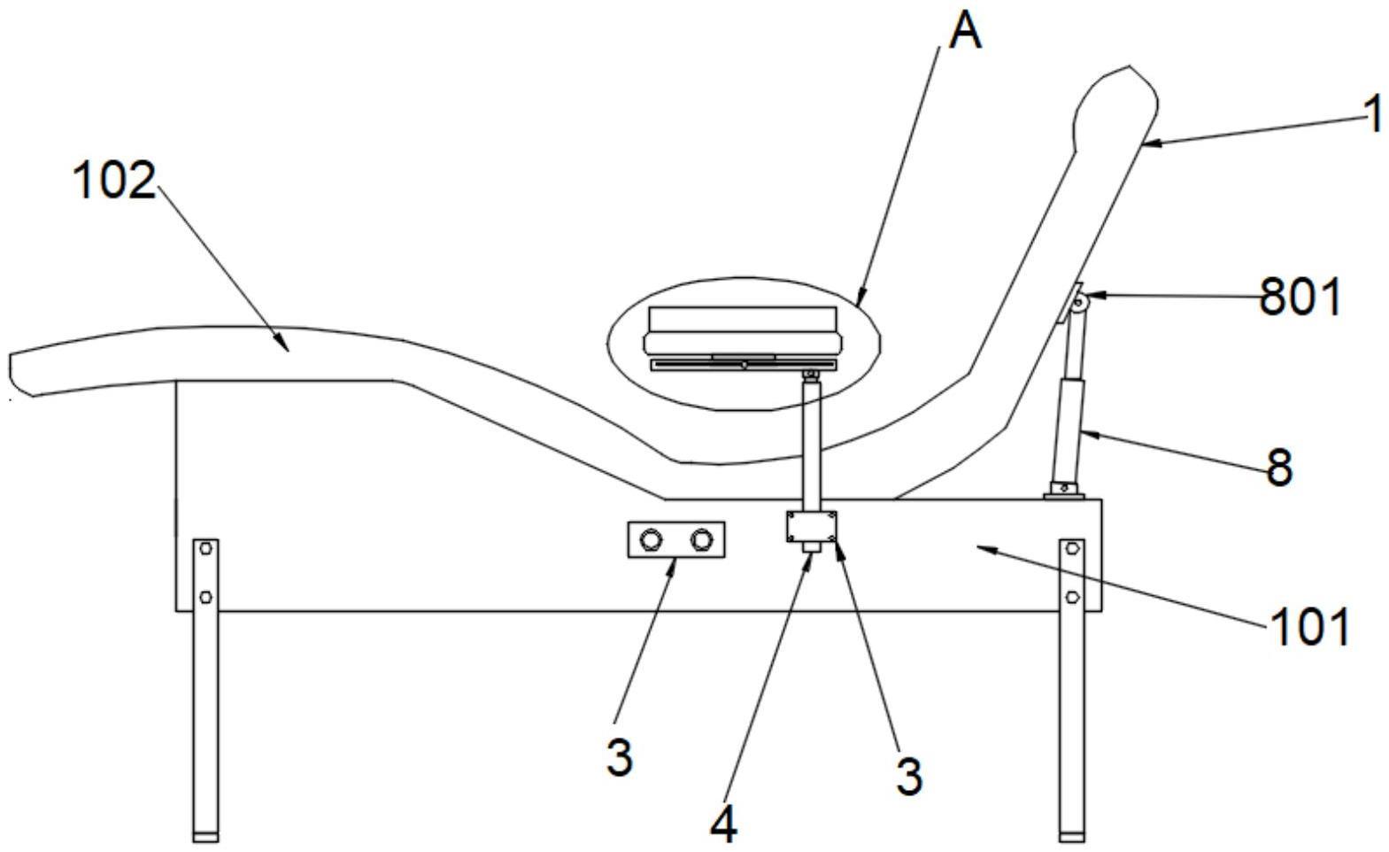 一种扶手角度可调节的卧式采血椅的制作方法