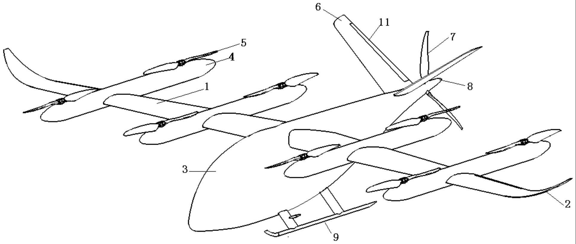 一种V尾单推电动垂直起降复合翼飞行器的制作方法