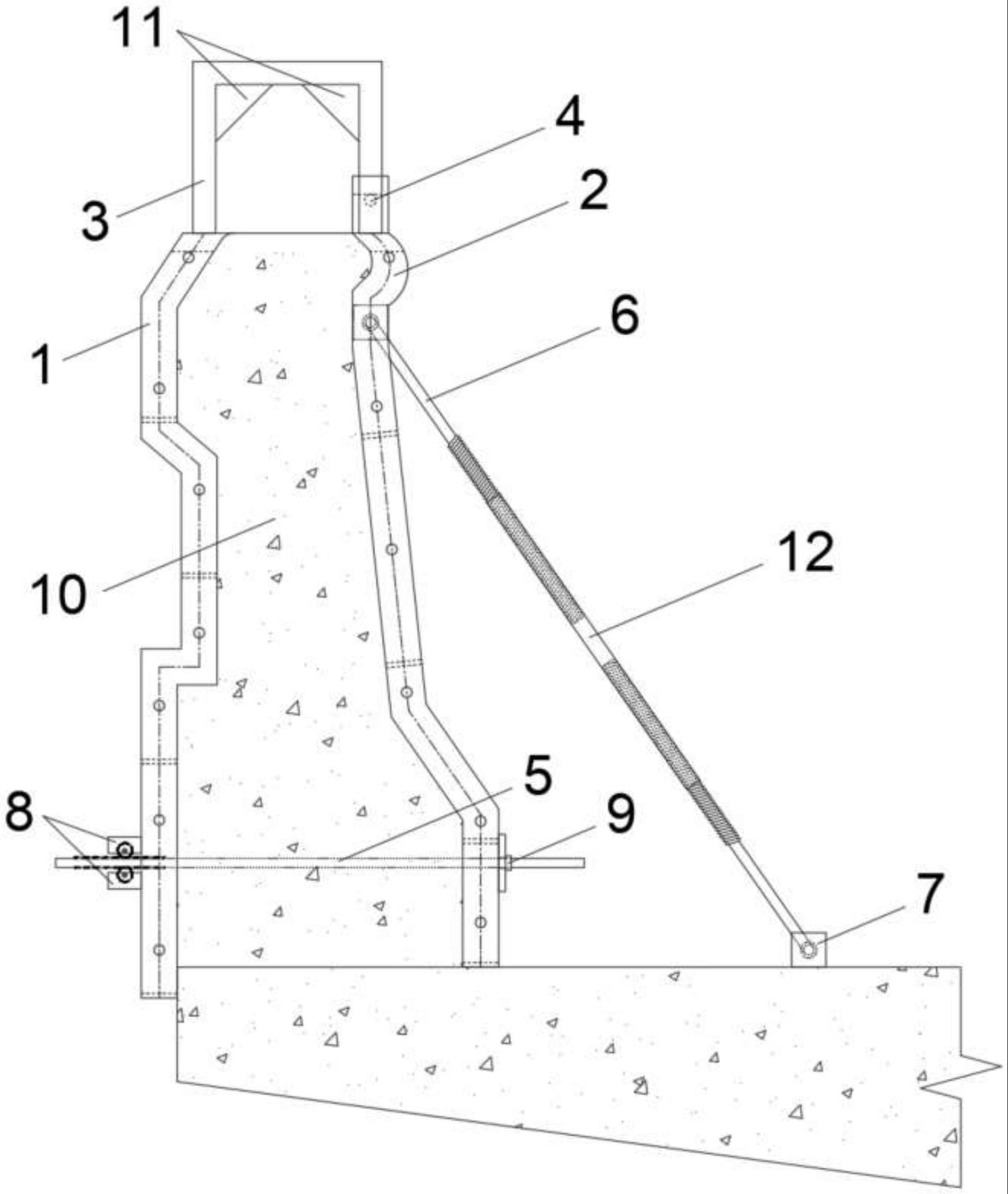 一种外模悬空的高架桥面防撞护栏模板装置的制作方法