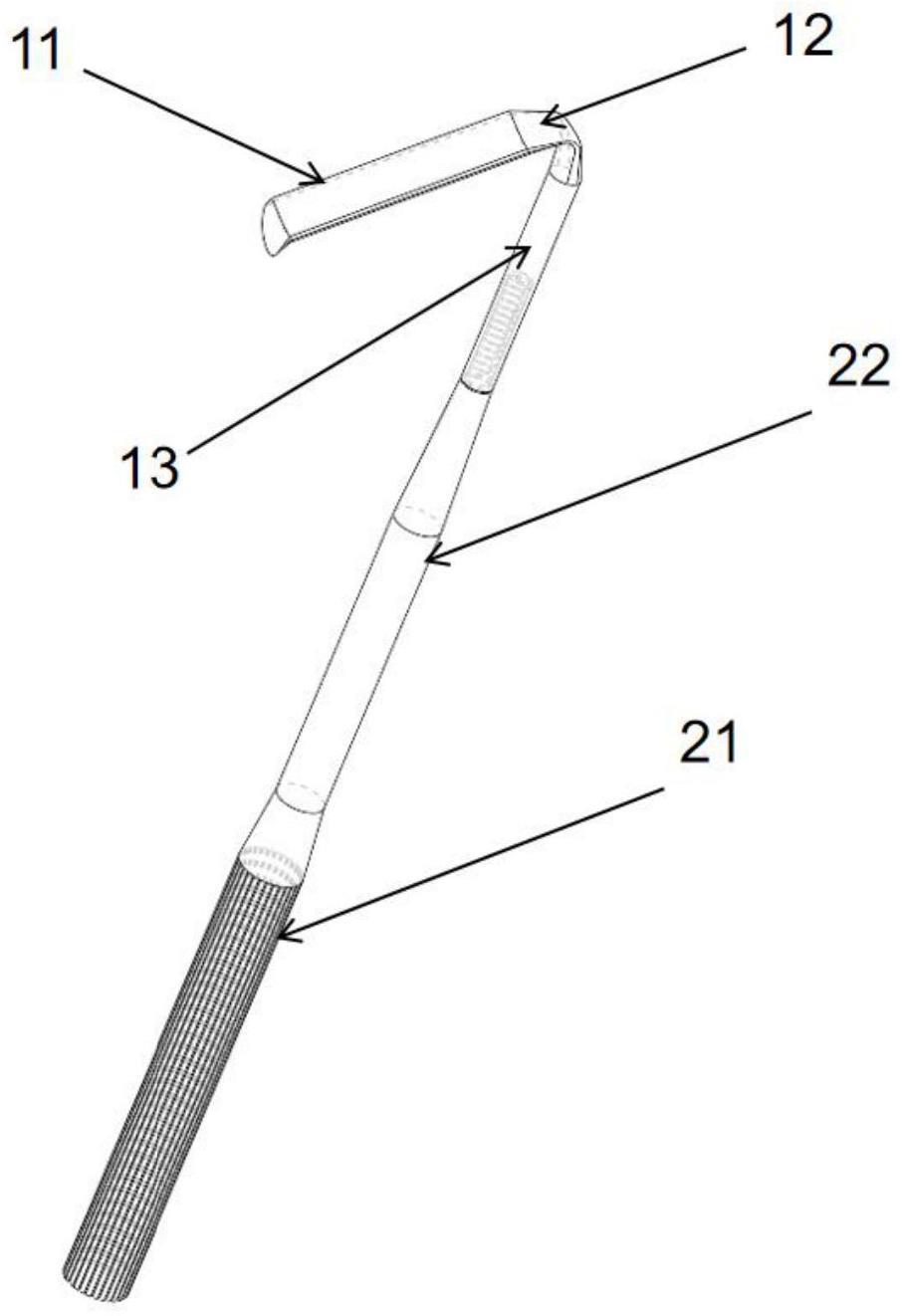 一种关节镜下切除跟距骨桥的专用拉钩