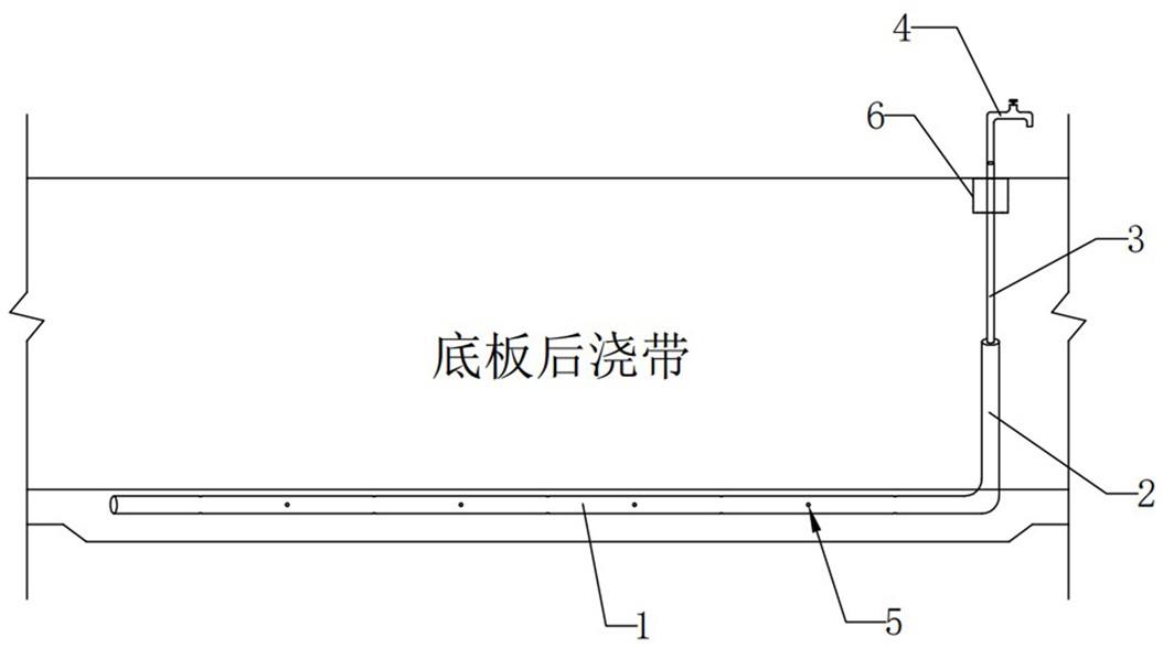 一种深基坑底板后浇带的防渗漏处理装置的制作方法