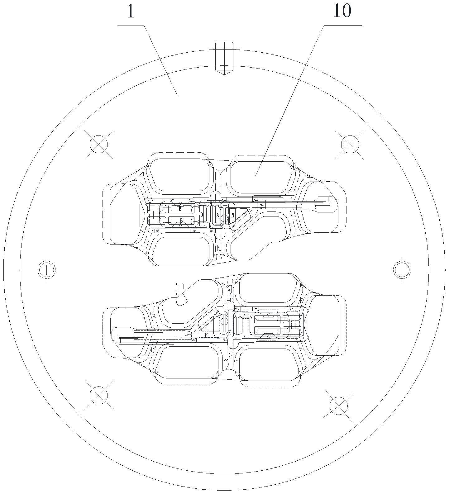 一种高效率双出新能源汽车用电池托盘模具的制作方法